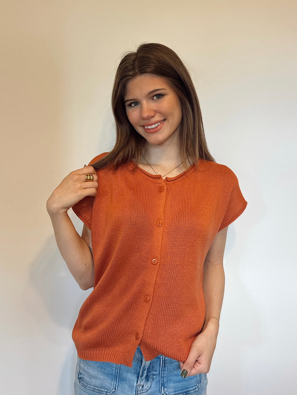 The Maple Knit Sweater- Rust