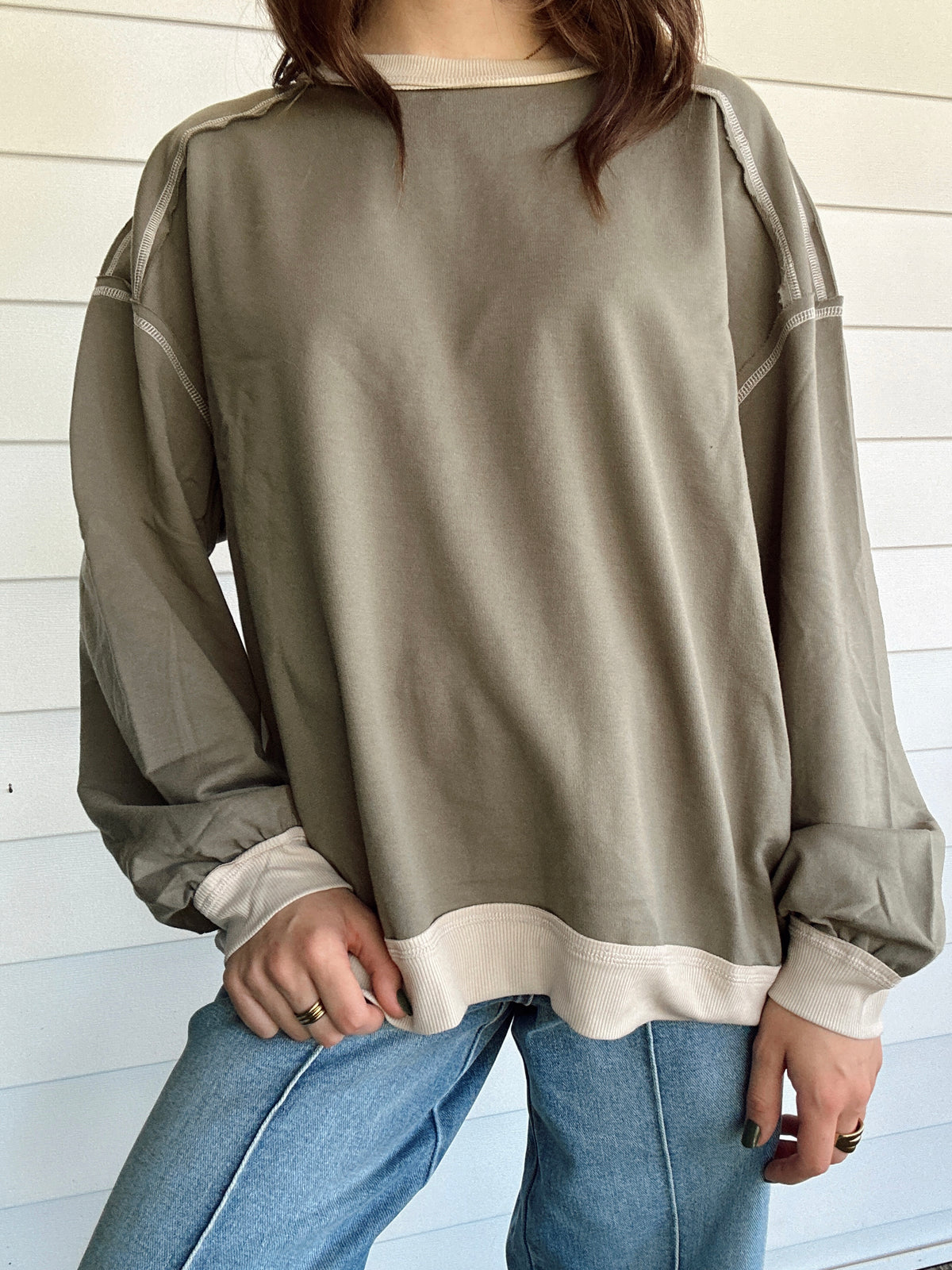 The Briar Pullover- Olive