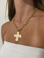 The Hope Cross Necklace- Gold