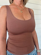 The Sunday Staple Tank- Brown