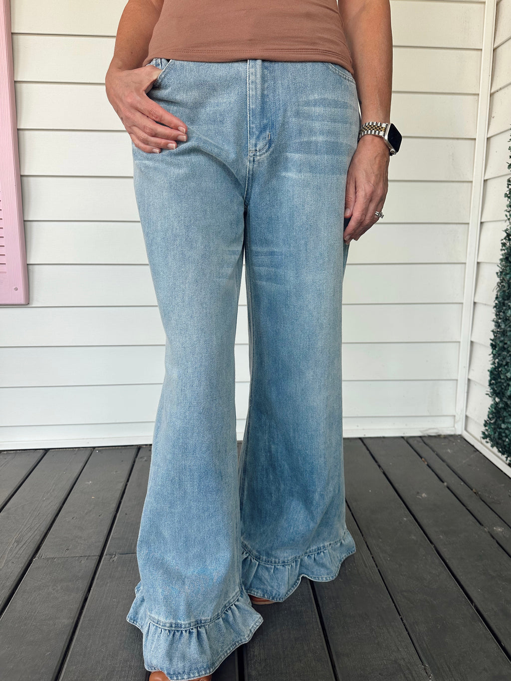 The Willow Ruffle Hem Jeans