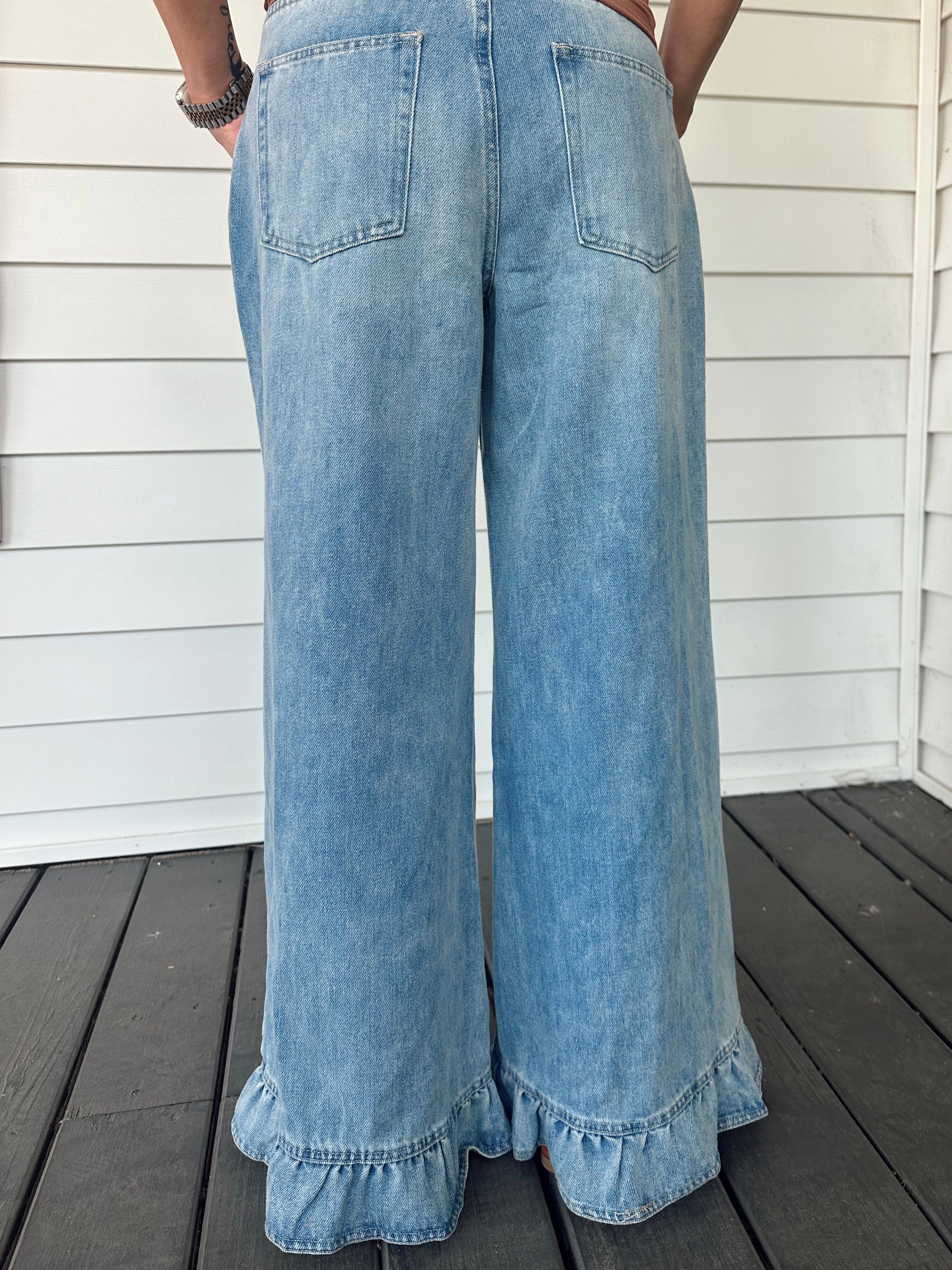 The Willow Ruffle Hem Jeans