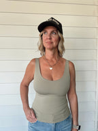 The Sunday Staple Tank- Olive