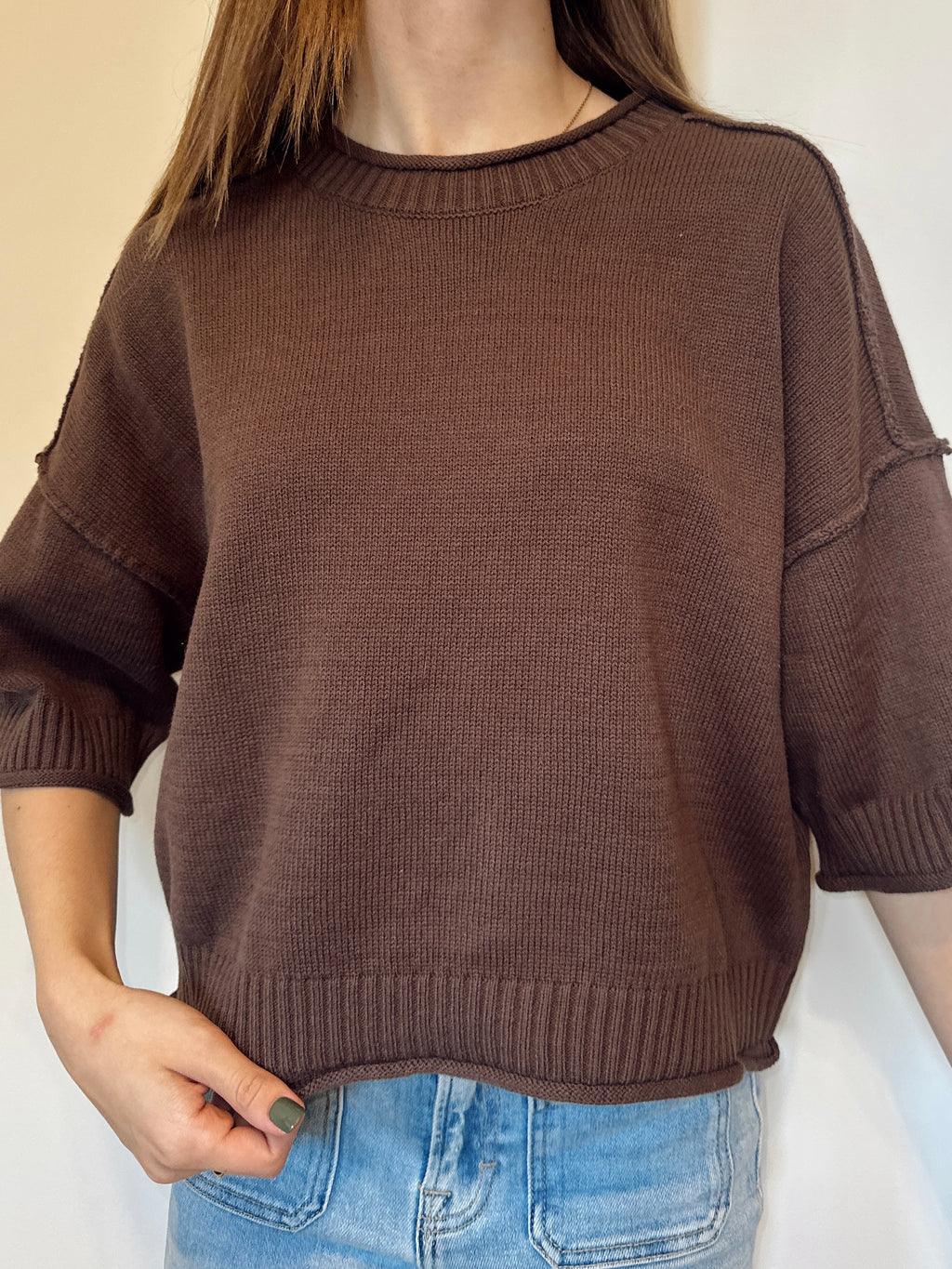 The Macy Sweater- Brown
