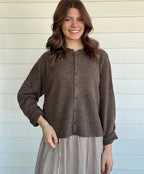 The Cozy Day Cardigan- Brown
