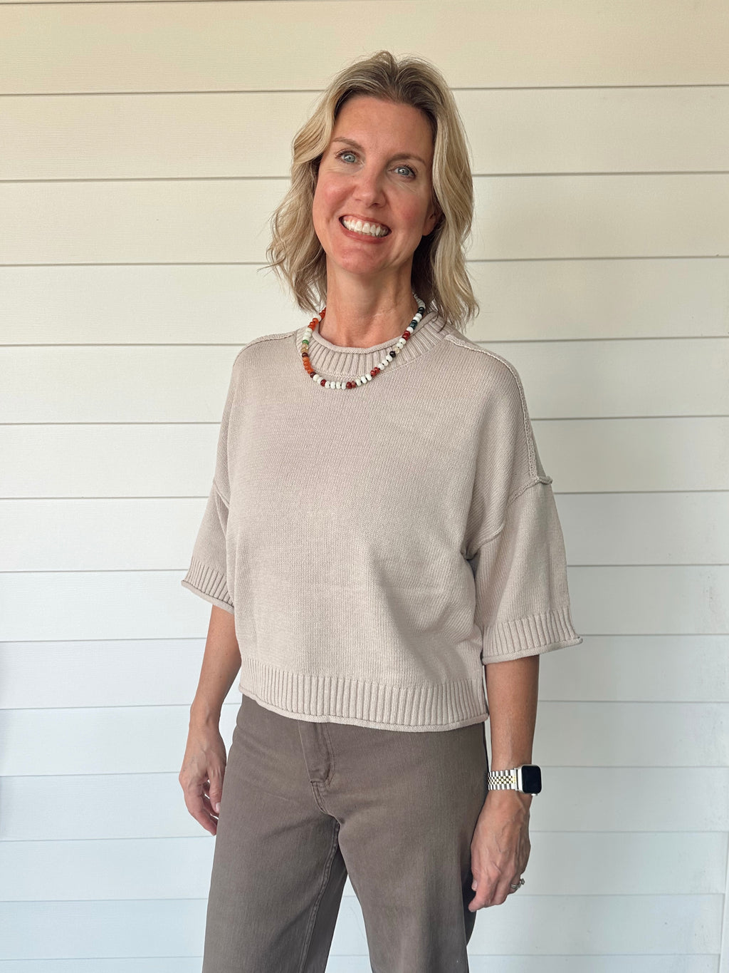 The Macy Sweater- Beige
