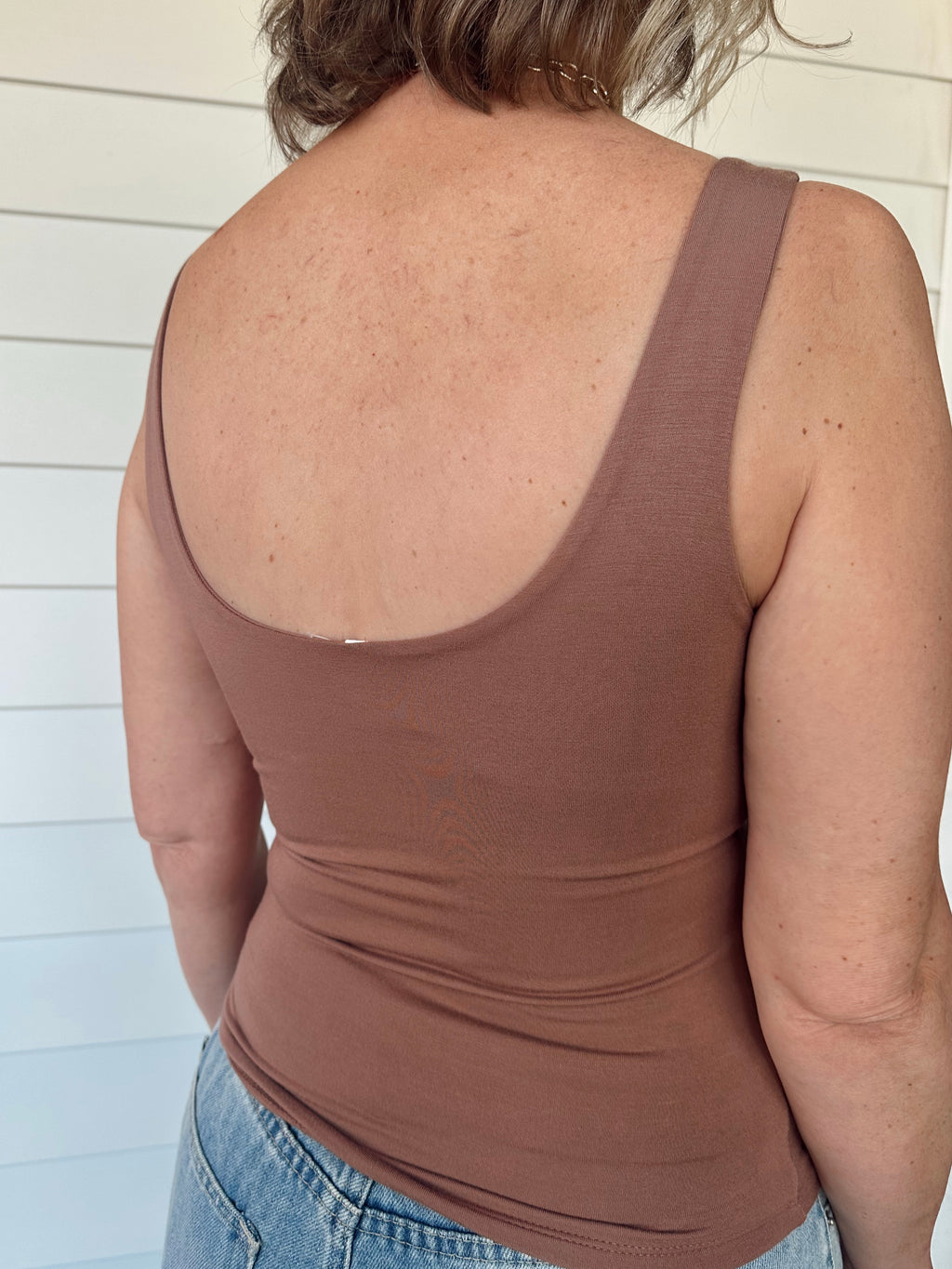The Sunday Staple Tank- Brown