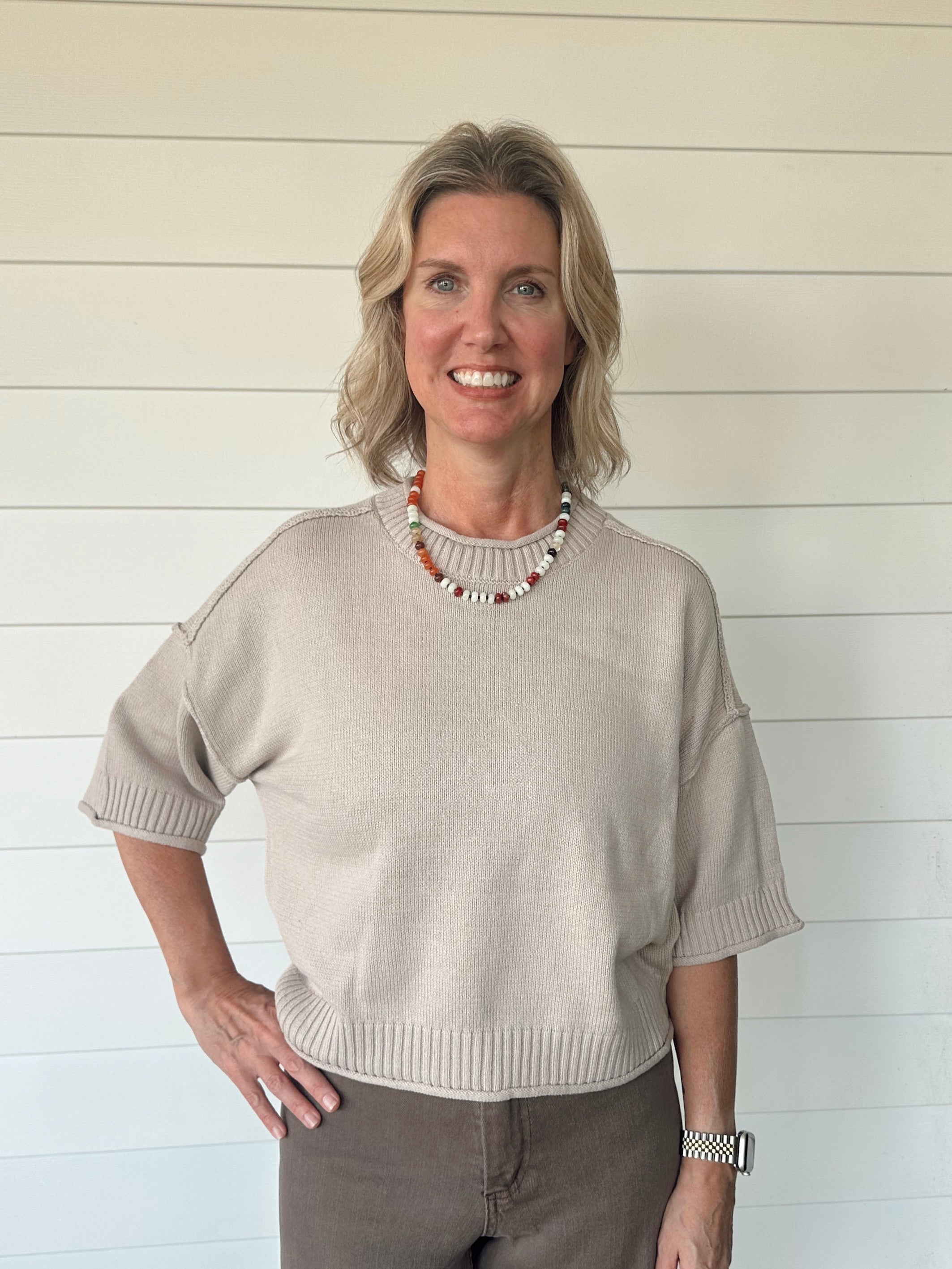 The Macy Sweater- Beige