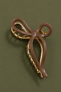 The Sadie Bow Clip- Brown