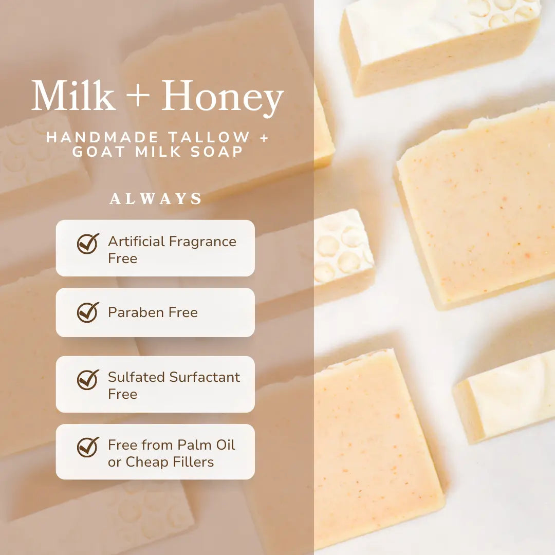 Milk + Honey | Goat Milk Tallow Bar Soap For Sensitive Skin
